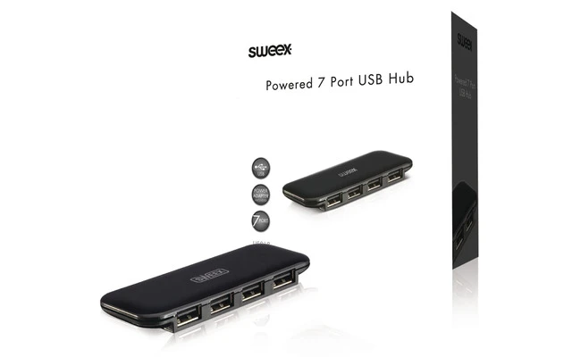 Concentrador Sweex con alimentación USB de 7 puertos