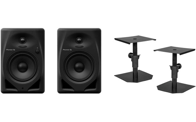 Pioneer DJ DM 50D + Soportes para monitor de mesa