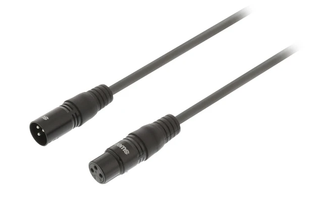 Cable XLR Digital Macho de 3 Pines - XLR Hembra de 3 Pines de 20,0 m Gris Oscuro