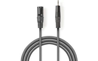 Cable de audio XLR de 3 Pins Macho a MiniJack 3,5 mm Macho - 3,0 m - Gris