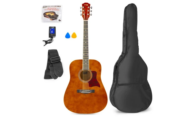 Max SoloJam Western Guitar Pack Dark Natural