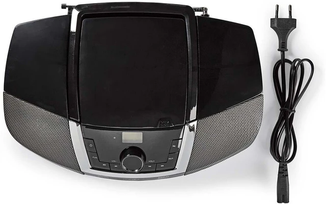 Imagenes de Boombox - 12 W - Bluetooth - Reproductor de CD/radio FM/USB/entrada auxiliar - Negro