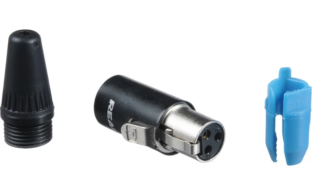 Rean RT3FC-B - Mini XLR 3 Polos - Contactos Oro / Plata