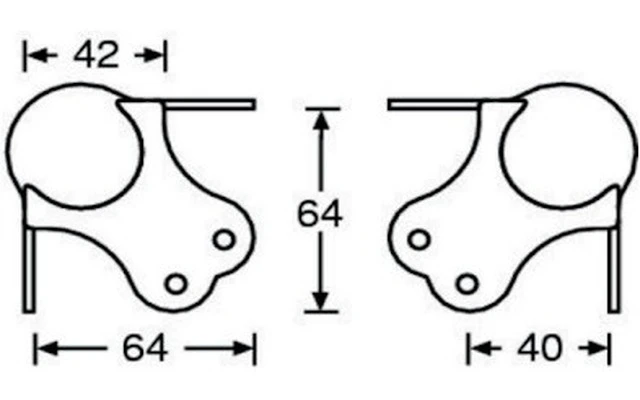 Adam Hall Hardware 4101 - Cantonera bola con 3 pies galvanizados