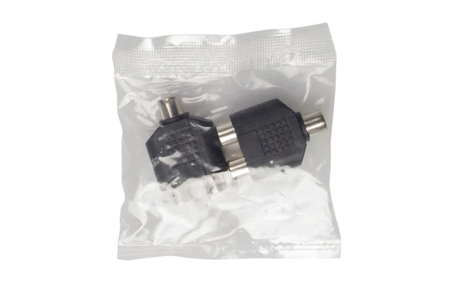 Adaptador de Audio Estéreo RCA Hembra - 2x RCA Hembra Negro - Valueline AC-056