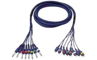 DAP Audio FL64 - 8 Jack mono > 8 RCA/M