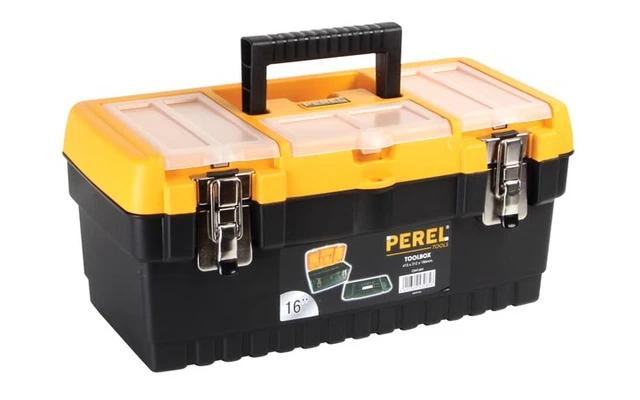 Caja de herramientas con cerraduras metálicas 16