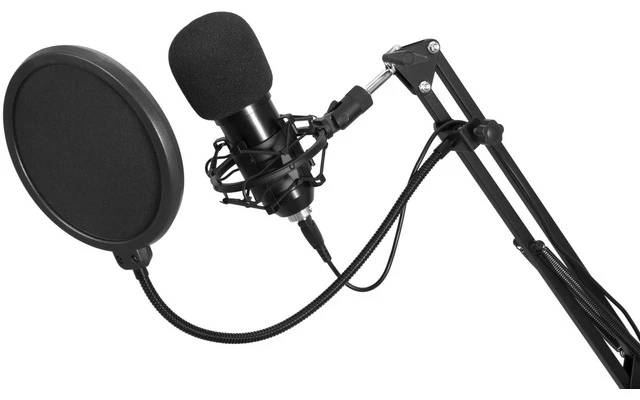 OMNITRONIC BMS-1C USB Conjunto de micrófono de condensador para Broadcast