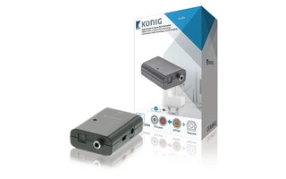 Convertidor de audio digital a RCA estéreo, TosLink hembra + S/PDIF hembra - 2x RCA hembra, gris