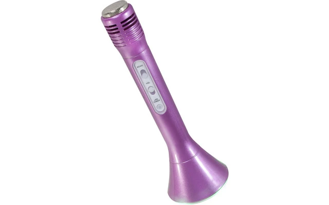 Micrófono para Karaoke con altavoz y Bluetooth - Rosa