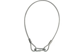Showgear Cable de seguridad de 6 mm , carga máx 60 Kg - 75 cm , plata