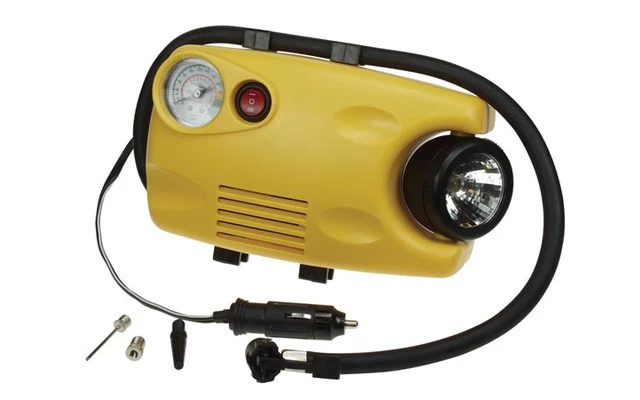 Compresor de aire (116 PSI) con manómetro y lámpara de trabajo (12 V/3 W)