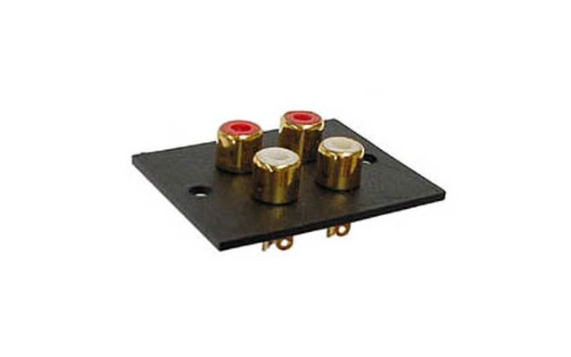 Conector RCA - 4 polos - rectangular - dorado