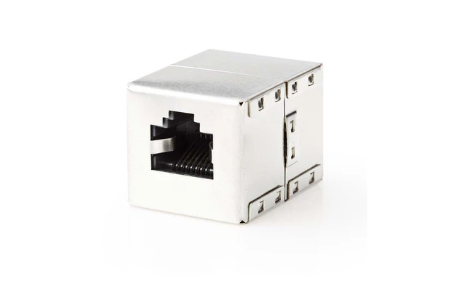 Adaptador de Red Apantallado CAT6 - RJ45 Hembra - RJ45 Hembra - Metal - Nedis CCGP89011ME