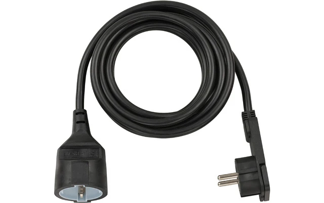 Cable de Extensión de Alimentación 3 m H05VV-F 3G1.5 IP20 Negro - Brennenstuhl 1168980030