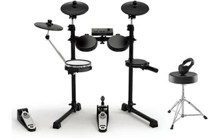 HitMan HD-4M + Alesis DrumEssentials ( Conjunto de sillín de batería y auriculares cerrados )