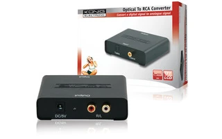 Convertidor de óptico a RCA estéreo