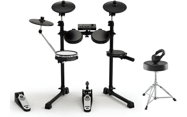 HitMan HD-4M + Alesis DrumEssentials ( Conjunto de sillín de batería y auriculares cerrados )