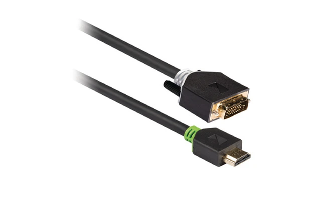 Cable DVI - HDMI de DVI-D macho a Conector HDMI de 2,00 m en gris
