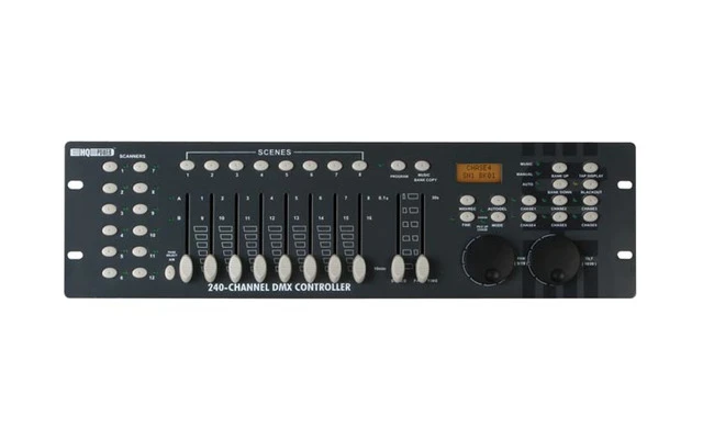 Controlador DMX de 240 canales con ruedas JOG