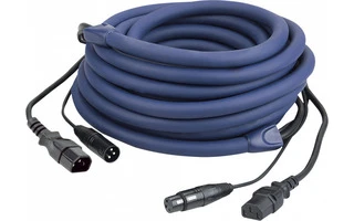 Cable de alimentación de CA + señal Xlr de 10 m