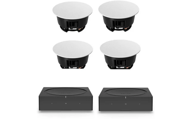 Sonos In Ceiling Pack - 2 Parejas de altavoces con 2 amplificadores