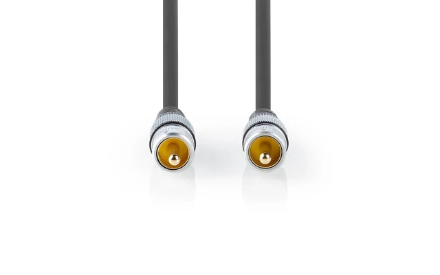 Cable de Audio Digital - Macho RCA - Hembra RCA - 10,0 m - Gris Antracita