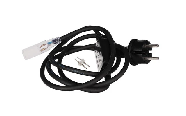 Cable de alimentación para mangueras luminosas con LEDs - Resistente al agua - 1 ud