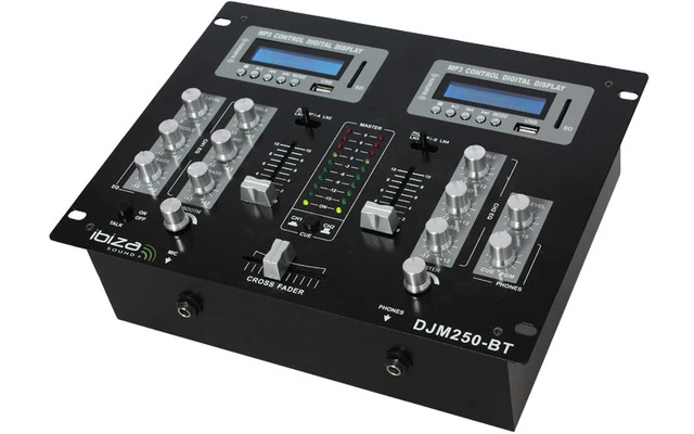 Mesa de mezclas 2 canales con USB - SD & Bluetooth