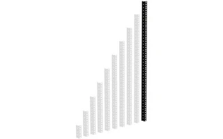 Adam Hall 61535B20 Perfil de rack negro 20 unidades