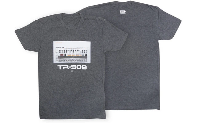 Roland TR909 Crew T-Shirt LG Charcoal 