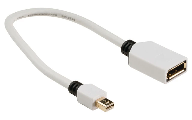 Cable adaptador Mini DisplayPort de mini DisplayPort macho a DisplayPort hembra de 0,20 m