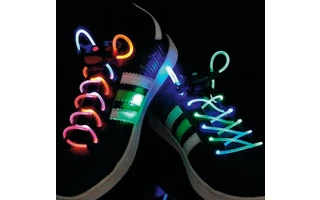 Cordones LED verde/púrpura