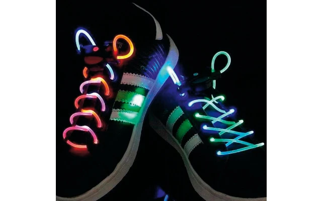 Cordones LED verde/púrpura