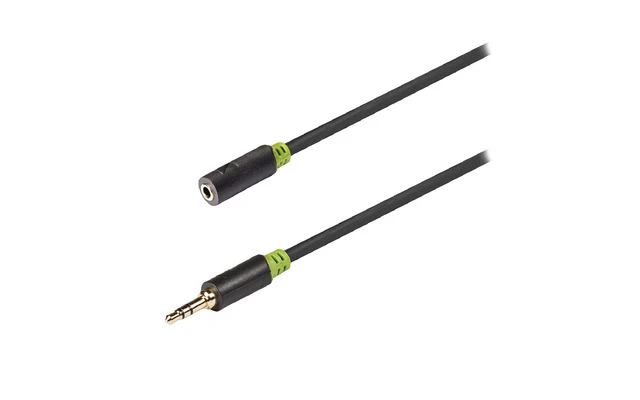 Cable alargador de audio estéreo de 3,5 mm macho a hembra de 5,00 m en gris