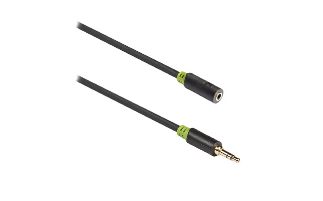 Cable alargador de audio estéreo de 3,5 mm macho a hembra de 5,00 m en gris