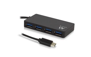 EWENT - 4 PUERTOS USB 3.1 GEN1 (USB 3.0) CONCENTRADOR DE TIPO-C