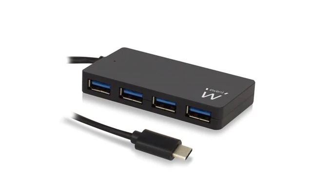 eWent - 4 Puertos USB 3.1 GEN1 (USB 3.0) concentrador de Tipo C