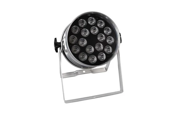 HQ Power LED PAR 64 RGBW 18 x 4 W - Cromado