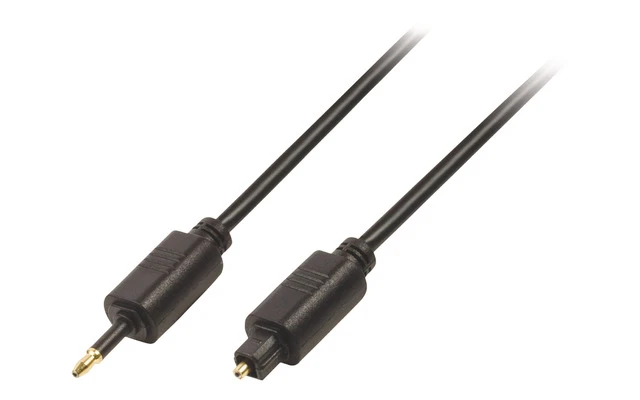 Cable de audio digital Toslink macho - óptico de 3.5 mm macho de 1.00 m en color negro