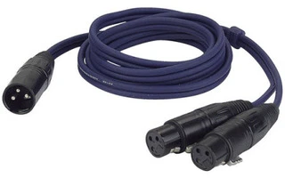 Cable inserción 1 Xlr macho- 2 Xlr hembra 1.5m