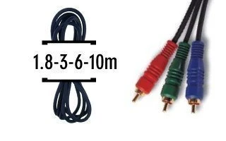 Cable Vídeo 3 RCA macho-macho 3m
