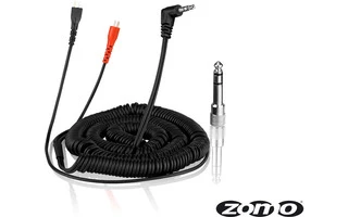 Cable espiral para Sennheiser HD 25 - Negro 4.5 m