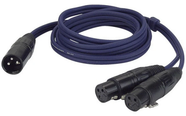 Cable inserción 1 Xlr macho- 2 Xlr hembra 1.5m