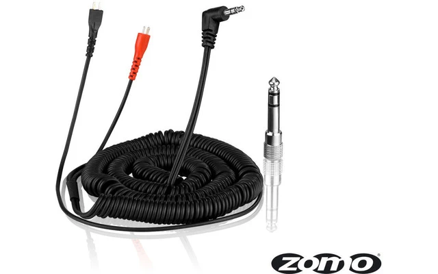 Cable espiral para Sennheiser HD 25 - Negro 4.5 m