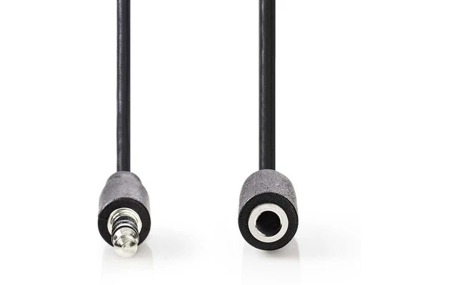 Cable de Audio Estéreo - Macho de 3,5 mm - Hembra de 3,5 mm - 3,0 m - Negro