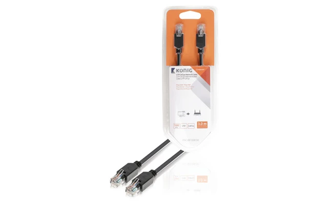 Cable de red UTP CAT5e de RJ45 macho a macho de 3,00 m en gris - König KNC85100E30