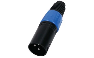 Conector azul XLR 3P macho HQ