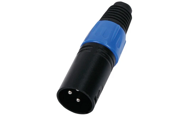 Conector azul XLR 3P macho HQ