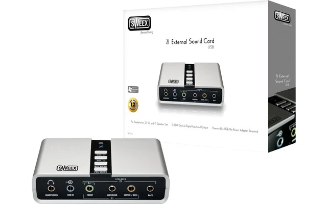 Tarjeta de sonido 7.1 externa USB
